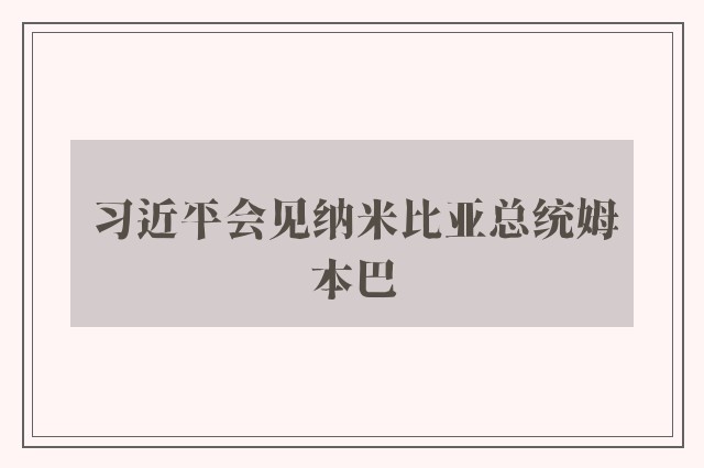 习近平会见纳米比亚总统姆本巴