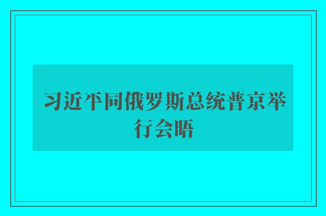 习近平同俄罗斯总统普京举行会晤